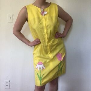 Vintage 1960s Models Coat Flower Power House Coat Dress